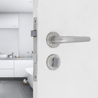 Fechadura para Porta de Banheiro Acetinado 55mm Comum com Roseta 561 La Fonte