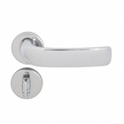 Fechadura para Porta de Banheiro Cromado 40mm Comum Roseta Home Aliança