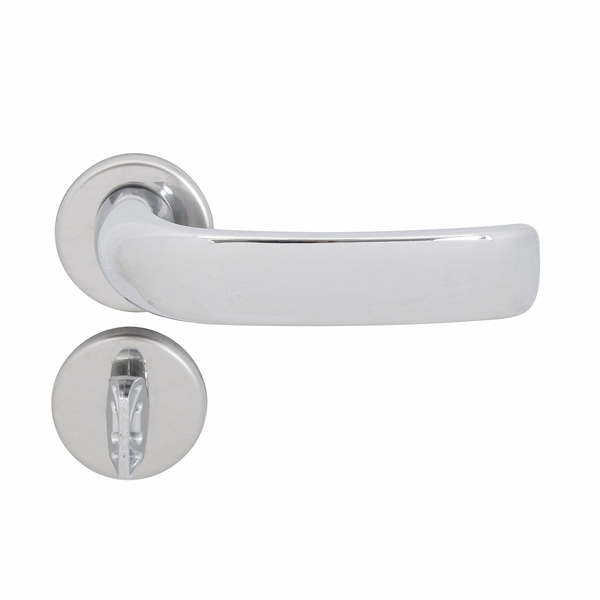 Fechadura para Porta de Banheiro Cromado 40mm Comum Roseta Home Aliança