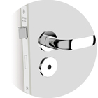 Fechadura para Porta de Banheiro Cromado 40mm Comum com Roseta Icaro Soprano