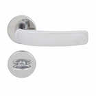 Fechadura para Porta de Banheiro Cromado 40mm Comum com Roseta Landau Arouca