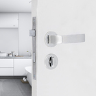 Fechadura para Porta de Banheiro Cromado 55mm Comum com Roseta Arc Arouca