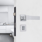 Fechadura para Porta de Banheiro Cromado 55mm Comum com Roseta Bruma Imab