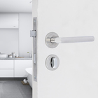 Fechadura para Porta de Banheiro Cromado 55mm Comum com Roseta Elle Arouca