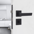 Fechadura para Porta de Banheiro Preto 55mm Comum Roseta Beethoven Pado