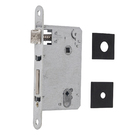 Fechadura para Porta de Banheiro Preto 55mm Comum MZ440 Papaiz