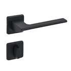 Fechadura para Porta de Banheiro Preto 55mm Comum Roseta Sofia Arouca