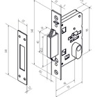 Fechadura Porta De Correr Avião Banheiro Imab 2441 Cromada