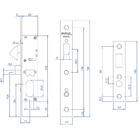 Fechadura Porta De Correr Bico De Papagaio 815z (400/50) 15mm