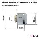 Fechadura Porta De Correr Trava Bico Duplo Pado Inox Polido