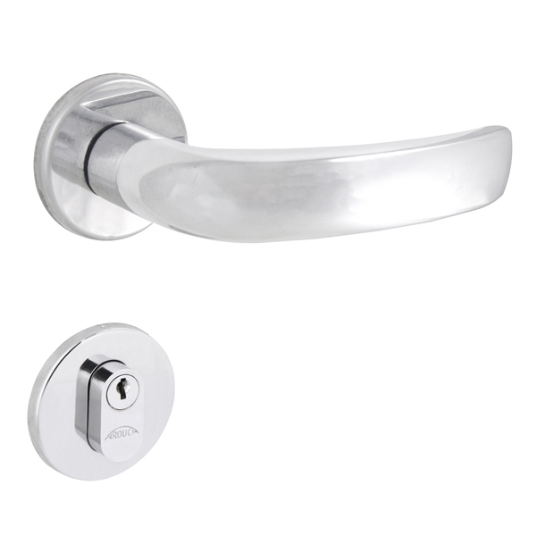 Fechadura para Portas de Entrada 40mm Aço Carbono Cromado Landau Arouca