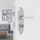 Fechadura para Porta de Entrada Cromado 40mm Comum com Espelho Uno Arouca