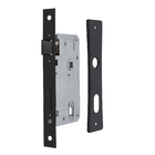 Fechadura para Porta de Entrada Preto 40mm Comum com Espelho Landau Arouca