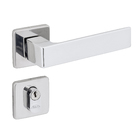 Fechadura para Porta de Entrada Cromado 40mm Comum com Roseta Chess Arouca