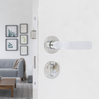 Fechadura para Porta de Entrada Cromado 40mm Comum com Roseta Idea Arouca