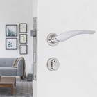 Fechadura para Porta de Entrada Cromado 55mm Comum com Roseta 6244 La Fonte