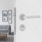 Fechadura para Porta de Entrada Cromado 55mm Comum com Roseta Elle Arouca