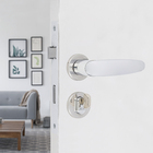 Fechadura para Porta de Entrada Cromado 55mm Comum com Roseta Polo Z Arouca