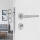 Fechadura para Porta de Entrada Escovado 55mm Comum com Roseta Elle Arouca