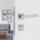 Fechadura para Porta de Entrada Polido 55mm Comum com Roseta Quadra I Arouca