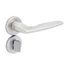 Fechadura para Porta do Banheiro Acetinado 55mm Simples com Roseta 757 La Fonte