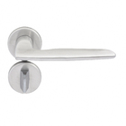 Fechadura para Porta do Banheiro Acetinado 55mm Simples com Roseta 757 La Fonte