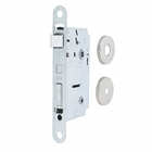 Fechadura para Porta do Banheiro Acetinado 55mm Simples com Roseta 757 La Fonte