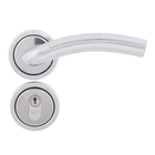 Fechadura Porta Entrada 55mm Aço Cromado Acetinado Hebe Arouca