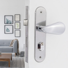 Fechadura para Porta de Entrada Cromado 40mm Comum com Espelho Standard Papaiz