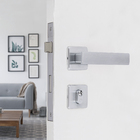 Fechadura para Porta de Entrada Acetinado 55mm Comum com Roseta Metro Light Imab