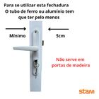 Fechadura Porta Externa De Metal Estreita Stam 501-33 Branca