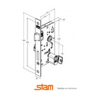Fechadura Porta Externa Dourada Gold Stam Redonda 40mm Classic