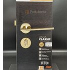 Fechadura Porta Externa Dourada Gold Stam Redonda 40mm Classic