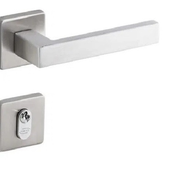 Fechadura Porta Externa Hato 2 Imab Inox Escovado Máq 55mm