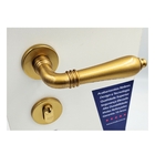 Fechadura Porta Externa Lily Dourado Escovado Ouro Acetinado