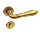 Fechadura Porta Externa Lily Dourado Escovado Ouro Acetinado