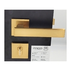 Fechadura Porta Externa Pado Retro Dourado Escovado 55mm