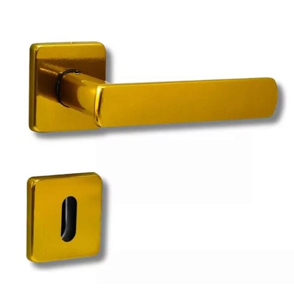 Fechadura Porta Interna Dourada Fosco Dama Arouca 40 Mm Quad