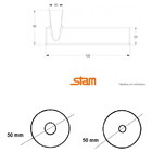 Fechadura Porta Interna Dourada Gold Stam Redonda 55mm Class