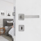 Fechadura para Porta Interna Escovado 55mm Comum com Roseta Quadra I Arouca