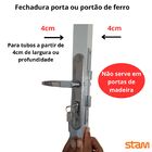 Fechadura Porta Portão Ferro Alumínio Stam 601 Inox Cromada