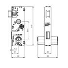 Fechadura Porta Vidro Temperado Maçaneta Branca 3f 3080