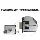 Fechadura Portão Externa Sobrepor Aliança Preto Fosco 100mm