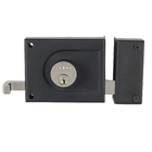 Fechadura para Portão Sobrepor Trinco Conversível 100mm Preto Sobrepor Concept Pado