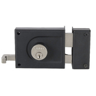 Fechadura para Portão Sobrepor Trinco Conversível 100mm Preto Sobrepor Concept Pado