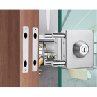 Fechadura Quadrada De Pressão Em Inox Para Porta Vidro - Vidr