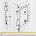 Fechadura Quadratta Reta Banheiro 5303 Preto 55mm Aliança
