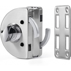 Fechadura Redonda De Pressão Em Inox Para Porta Vidro - Vidro