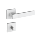 Fechadura Retro Branco Texturizado Para Banheiro