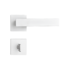 Fechadura Retro Branco Texturizado Para Banheiro